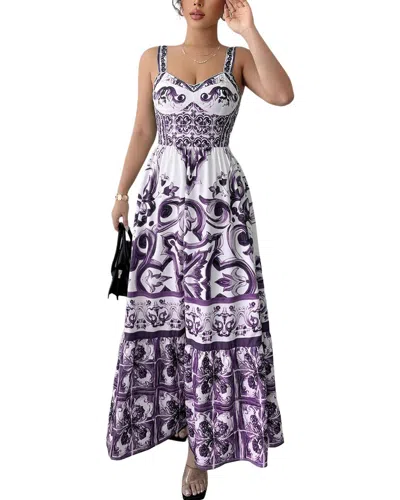 Linda Charm Sleeveless Maxi Dress In Multi