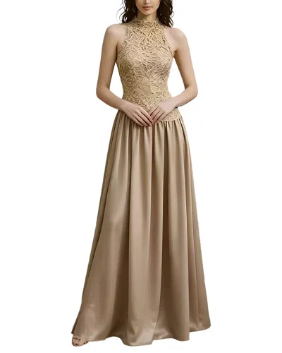 Linda Charm Sleeveless Maxi Dress In Nude