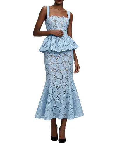 Linda Charm Sleeveless Midi Dress In Blue
