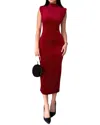 Linda Charm Sleeveless Midi Dress In Red