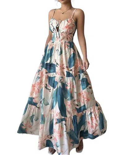Linda Charm Sleeveless Midi Dress In White