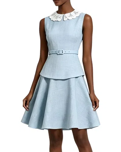 Linda Charm Sleeveless Mini Dress In Blue