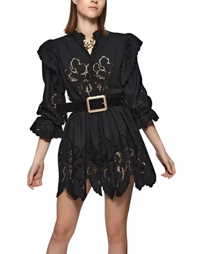 Linda Charm Solid Mini Dress In Black