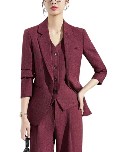 Linda Charm Vest In Burgundy