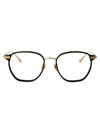 Linda Farrow 0 Yellow Gold Black Optical Acetate Glasses In Black