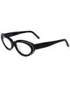 Linda Farrow Agent Provocateur By  Women's Ap20 53mm Optical Frames In Black