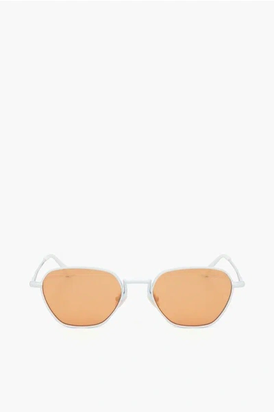 Linda Farrow Alessandra Rich Metal-framed Sunglasses With Orange Lenses