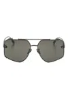 Linda Farrow Amar Pilot-frame Sunglasses In Black