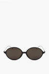 Linda Farrow Ann Demeulemeester Oval Sunglasses With Metal Rods
