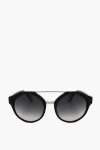 Linda Farrow Ann Demeulemeester Oversized Sunglasses With Metal Bridge