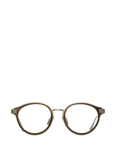 Linda Farrow Anthony Round-frame Glasses In Brown