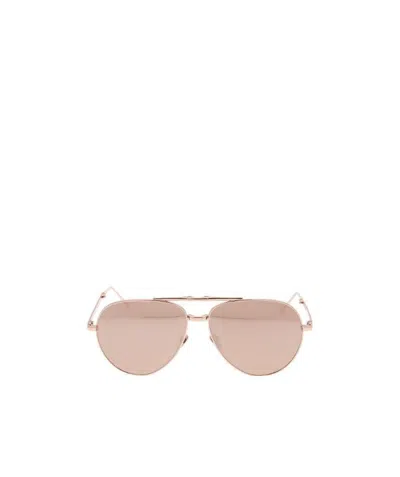 Linda Farrow Aviator Frame Sunglasses In Nude