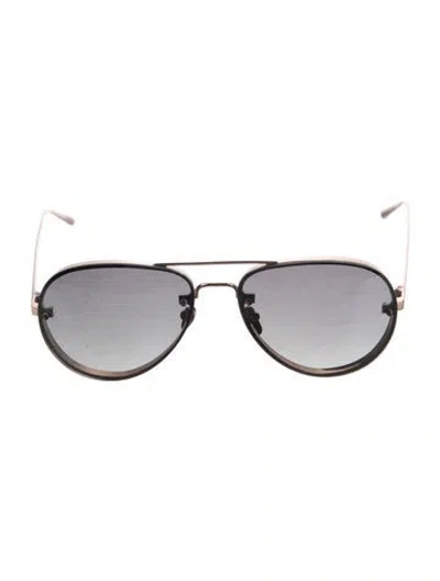 Pre-owned Linda Farrow Aviator Gradient Sunglasses In Neutral