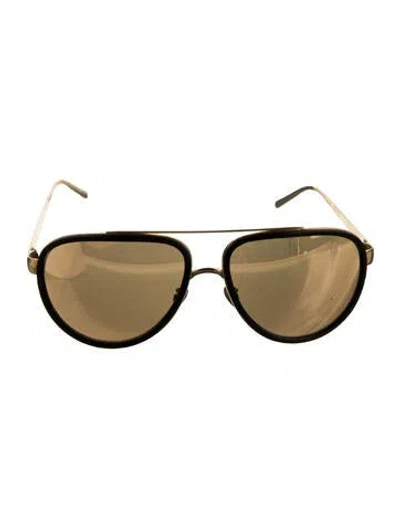 Pre-owned Linda Farrow Aviator Mirrored Sunglasses In Multi