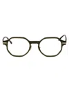Linda Farrow Olive Green Acetate Glasses In Olive Green