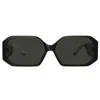 Linda Farrow Bailey Angular Sunglasses In B In Black