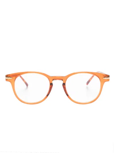 Linda Farrow Bay Round-frame Glasses In Orange