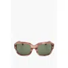 Linda Farrow Dries Van Noten Rectangular Sunglasses With Marble Effect Fr