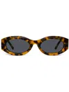 Linda Farrow Berta Tortoiseshell-effect Oval-frame Sunglasses In Brown
