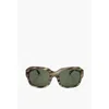 Linda Farrow Dries Van Noten Rectangular Sunglasses With Zebra Patterned