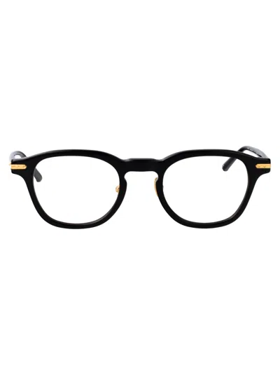 Linda Farrow Black Yellow Gold Opt Acetate+metal Glasses