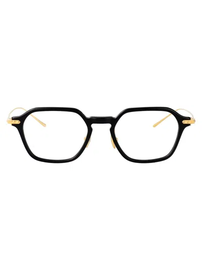 Linda Farrow Black/yellowgold/ Acetate Glasses