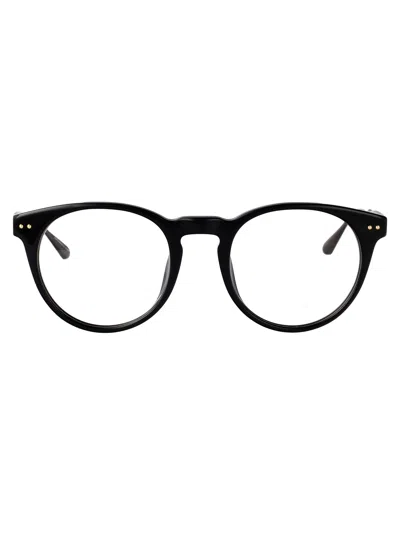 Linda Farrow Black/yellowgold/mattnickel/ Acetate Sunglasses