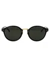 Linda Farrow Black/yellow/mattnickel/grey Acetate Sunglasses