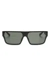 Linda Farrow Brady Rectangle-frame Sunglasses In Black