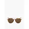 Linda Farrow Dries Van Noten Aviator Sunglasses With Metal Bridge