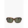 Linda Farrow Dries Van Noten Tortoiseshell Sunglasses With Rectangular De