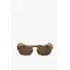 Linda Farrow Dries Van Noten Pantos Sunglasses With Marble Effect Frame