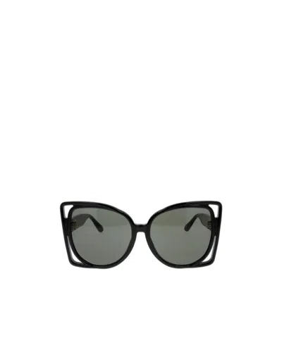 Linda Farrow Butterfly Frame Sunglasses In Gray