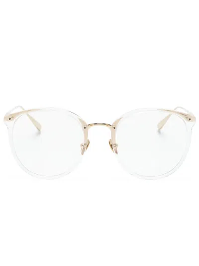 Linda Farrow Calthorpe Oval-frame Glasses In Gold