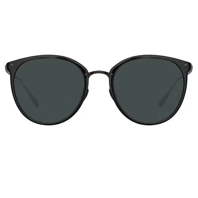 Linda Farrow Calthorpe Oval Sunglasses In B