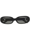 Linda Farrow Cara Oval-frame Sunglasses In Black