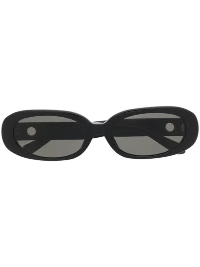 Linda Farrow Cara Oval-frame Sunglasses In Black