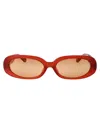 Linda Farrow Teracotta Yellow Gold Orange Gradient Acetate Sunglasses In 13 Teracotta Yellow Gold Orange Gradient
