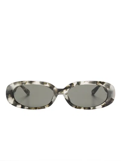 Linda Farrow Cara Sunglasses In Black