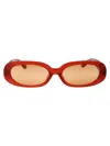 Linda Farrow Teracotta Yellow Gold Orange Gradient Acetate Sunglasses In Teracotta/yellowgold/orangegrad