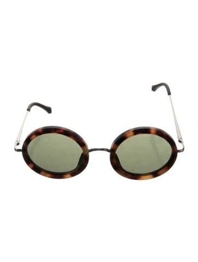 Pre-owned Linda Farrow Cat 2 Round Sunglasses In Multi
