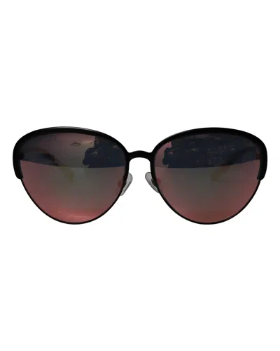 Linda Farrow Cat-eye Sunglasses In Black And Gold Metal Frame