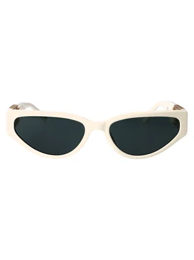 Linda Farrow Tomie Lfl1426 C2 Occhiali Da Sole Bianchi Per Donna In White