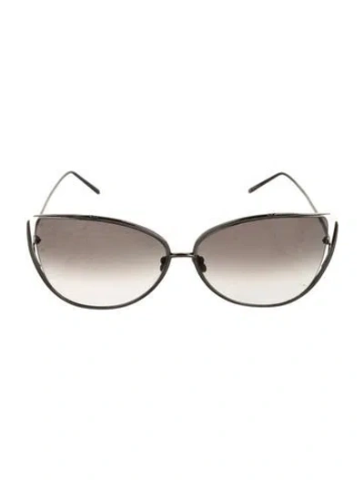 Pre-owned Linda Farrow Cat No. 2 Cat-eye Sunglasses W/ Tags In Black