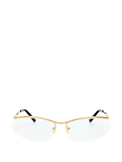 Linda Farrow Cat-eye Frame Glasses In Gold