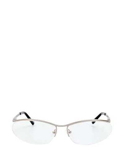 Linda Farrow Cat-eye Frame Glasses In Silver