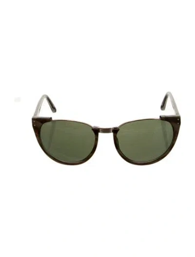 Pre-owned Linda Farrow Cat-eye Tinted Sunglasses In Brown