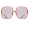 Linda Farrow Celia Oversized Sunglasses In