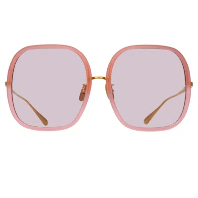 Linda Farrow Celia Oversized Sunglasses In