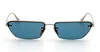 Linda Farrow Cleo - Light Gold / Aqua Sunglasses